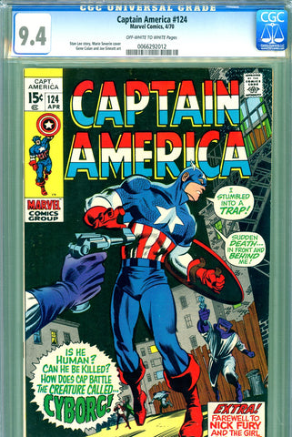 Captain America #124 CGC graded 9.4 AIM cover/story - SOLD!