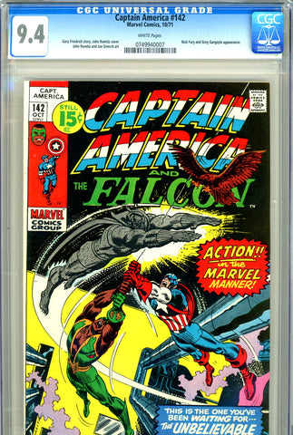 Captain America #142 CGC graded 9.4 Grey Gargoyle c/s - SOLD!