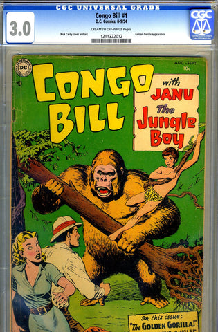 Congo Bill #1   CGC graded 3.0 - listed as "SCARCE" SOLD!