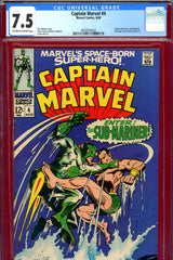 Captain Marvel #04 CGC graded 7.5 - full page ad for Silver Surfer #1