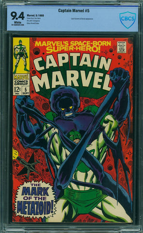 Captain Marvel #05 CBCS graded 9.4 white pages SOLD!