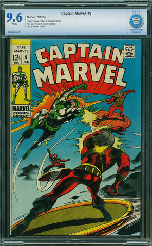 Captain Marvel #09  CBCS graded 9.6  white pages  SOLD!