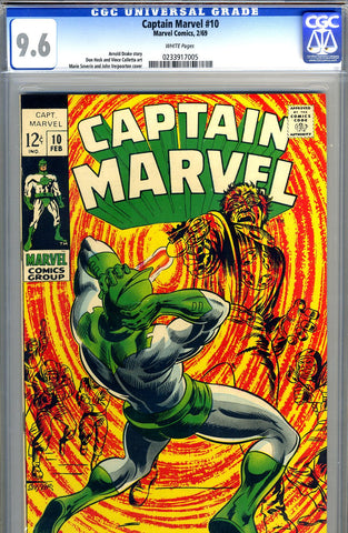 Captain Marvel #10   CGC graded 9.6 - white pages - SOLD!