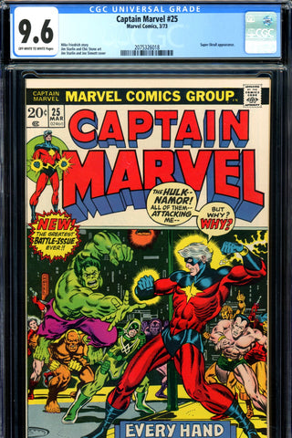 Captain Marvel #25 CGC graded 9.6 - third ever Thanos  SOLD!