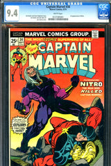 Captain Marvel #34 CGC graded 9.4 - first Nitro - SOLD!