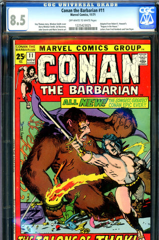 Conan the Barbarian #11 CGC graded 8.5  square-bound issue - SOLD!