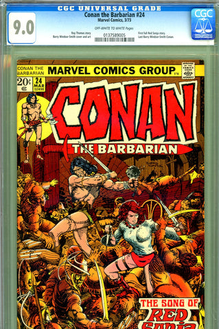 Conan the Barbarian #24 CGC graded 9.0 - first FULL appearance of  Red Sonja - SOLD!