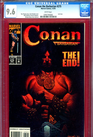 Conan the Barbarian #275 CGC graded 9.6  Roy Thomas story last issue - SOLD!