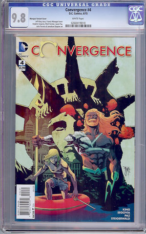 Convergence #4  CGC graded 9.8 - Manapul Variant Cover - HG - SOLD!