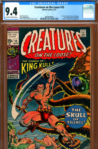 Creatures On the Loose #10 CGC graded 9.4 - first app. of King Kull