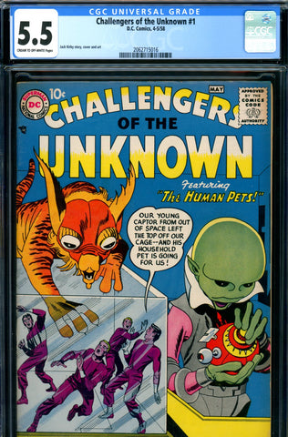 Challengers of the Unknown #01 CGC graded 5.5  unbelievable colors SOLD!