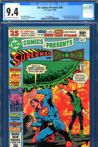 DC Comics Presents #26 CGC graded 9.4  first New Teen Titans