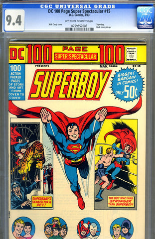 DC 100 Page Super Spectacular #15   CGC graded 9.4 (Superboy) - SOLD!