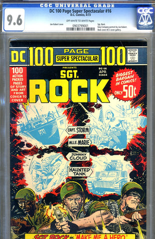 DC 100 Page Super Spectacular #16   CGC graded 9.6 - (Sgt. Rock) - SOLD!