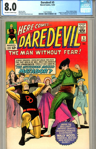 Daredevil #05 CGC graded 8.0 first Matador SOLD!
