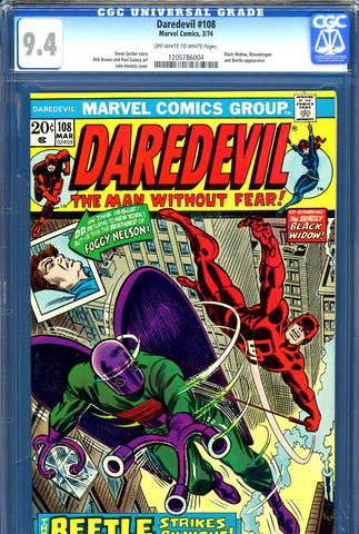 Daredevil #108 CGC graded 9.4 - first appearance of Black Spectre
