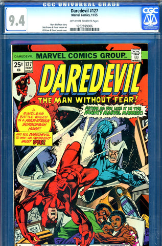 Daredevil #127 CGC graded 9.4 - Torpedo cover and story - SOLD!