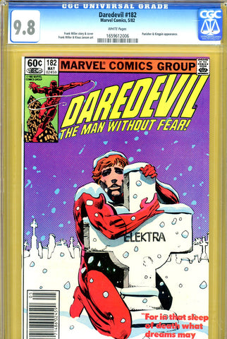 Daredevil #182 CGC graded 9.8 - Frank Miller c/s/a - SOLD!