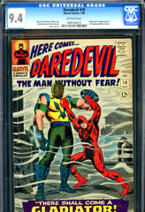 Daredevil #18 CGC 9.4 - origin/1st Gladiator - SOLD!