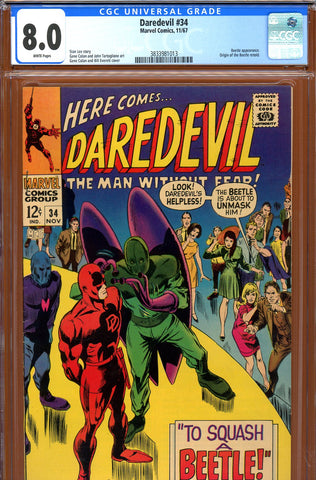 Daredevil #034 CGC graded 8.0 - origin of Beetle retold - SOLD!