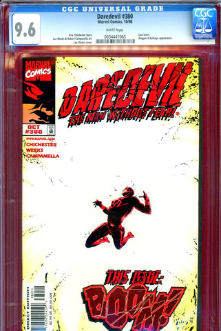 Daredevil #380 CGC graded 9.6 - Kingpin/Bullseye app. - last issue