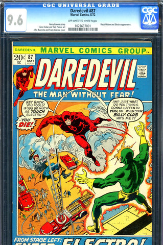 Daredevil #87 CGC graded 9.6 - Black Widow/Electro app - SOLD!