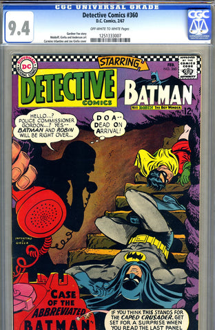 Detective Comics #360   CGC graded 9.4 - SOLD