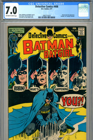 Detective Comics #408 CGC graded 7.0 Neal Adams cover  SOLD!