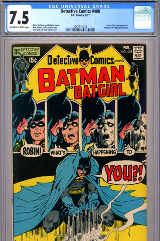 Detective Comics #408 CGC graded 7.5 Neal Adams cover SOLD!