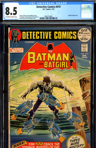 Detective Comics #419 CGC graded 8.5 Batgirl backup story SOLD!