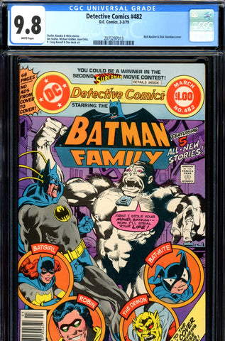 Detective Comics #482 CGC graded 9.8  HIGHEST GRADED - SOLD!