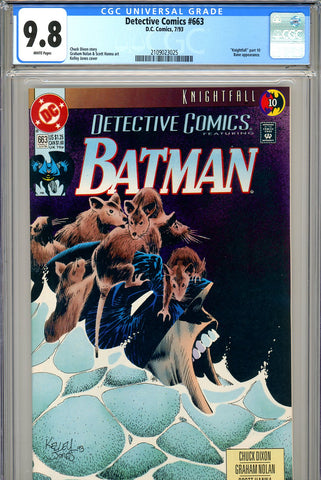 Detective Comics #663 CGC graded 9.8  HG Bane appearance - SOLD!