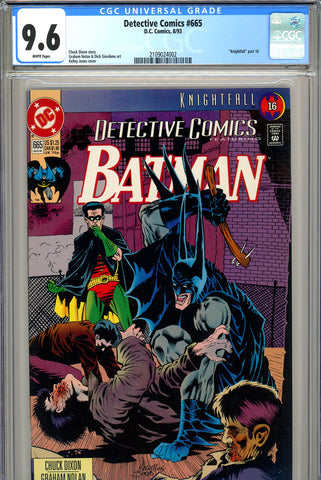 Detective Comics #665 CGC graded 9.6 Kelly Jones cover - SOLD!