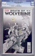 Death of Wolverine #1  CGC graded 9.6 - Deadpool Sketch - SOLD!