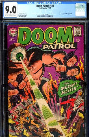 Doom Patrol #115 CGC graded 9.0  SOLD!
