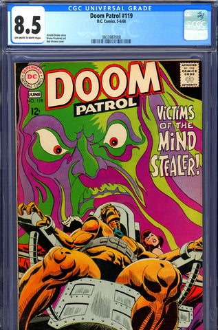 Doom Patrol #119 CGC graded 8.5 - The Mind Stealer! - SOLD!