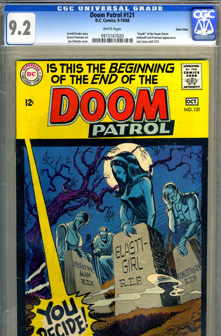 Doom Patrol #121   CGC graded 9.2 - "death" issue - Twin Cities pedigree - SOLD!