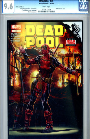 Deadpool #34  CGC graded 9.6 - Variant Edition - (3-D) cover SOLD!