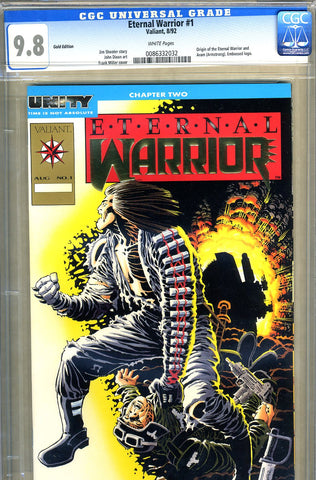 Eternal Warrior #1  CGC graded 9.8 -HG-  Gold Edition SOLD!