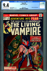 Fear #21 CGC graded 9.4 second Morbius, the Living Vampire, in title