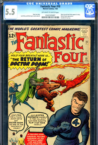 Fantastic Four #010 CGC graded 5.5 - third Doctor Doom SOLD!