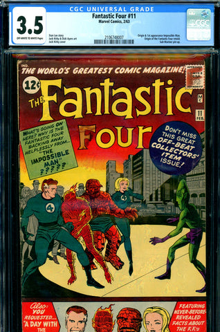 Fantastic Four #011 CGC graded 3.5 first Impossible Man - SOLD!