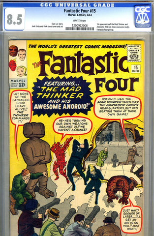Fantastic Four #15   CGC graded 8.5 - SOLD