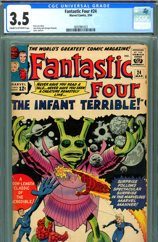 Fantastic Four #024 CGC graded 3.5 - first appearance The Infant Terrible - SOLD!