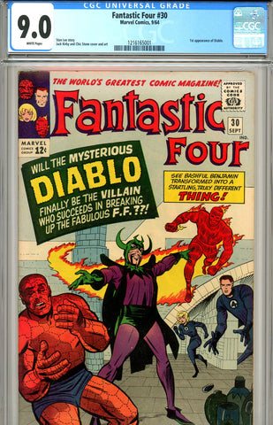 Fantastic Four #030 CGC graded 9.0 first appearance of Diablo SOLD!