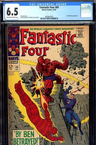 Fantastic Four #069 CGC graded 6.5 - Mad Thinker appearance - SOLD!