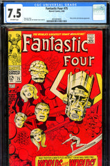 Fantastic Four #75 CGC graded 7.5 Silver Surfer and Galactus c/s