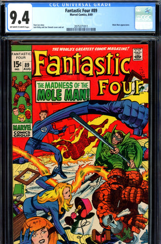Fantastic Four #089 CGC graded 9.4 - Mole Man cover/story - SOLD!