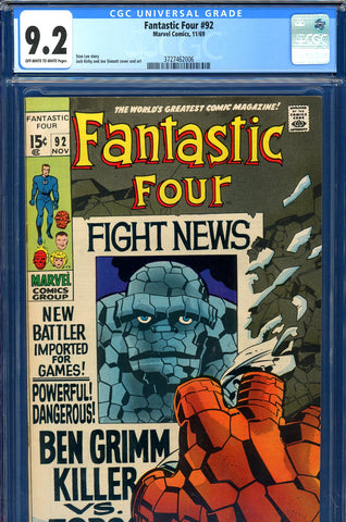 Fantastic Four #092 CGC graded 9.2  "Ben Grimm Killer" - SOLD!