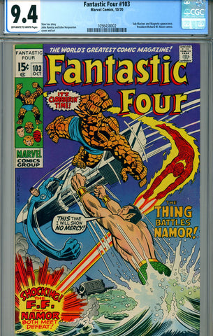 Fantastic Four #103 CGC graded 9.4 vs Sub-Mariner  SOLD!